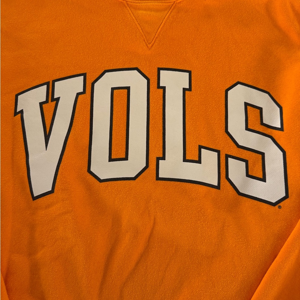 Tennessee Volunteers Sweatshirt Mens M BigCotton Crewneck Pullover Orange - Picture 2 of 6